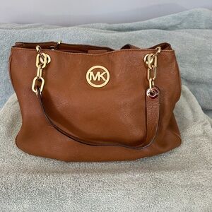 Michael Kors Tan Leather Shoulder Bag